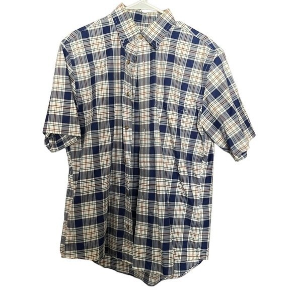 Cabela's	Men's Plaid Short Sleeve Button Down Shirt - Picture 1 of 5